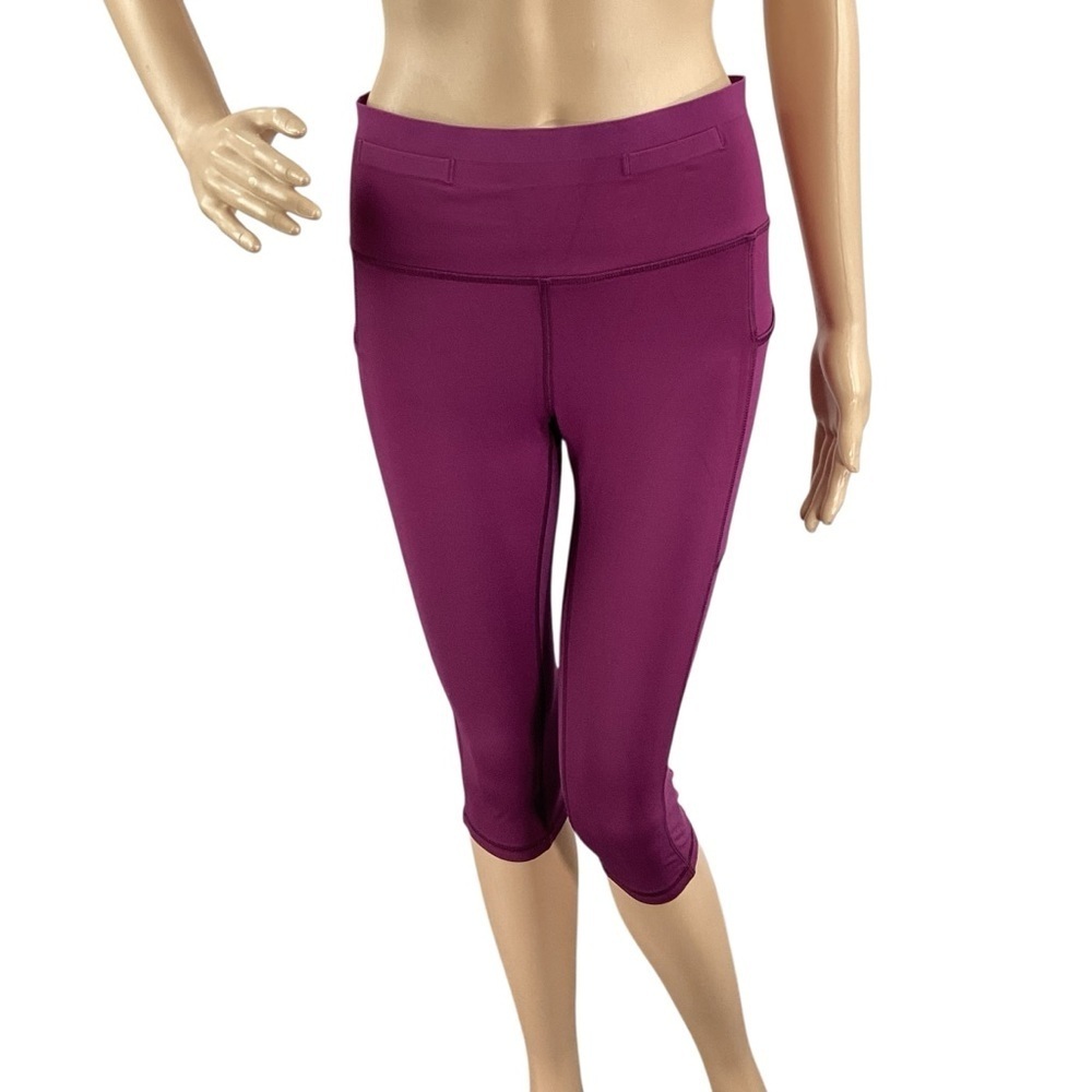 Lululemon Mind Over Miles Crop 17" Marvel Purple Leggings Size 8